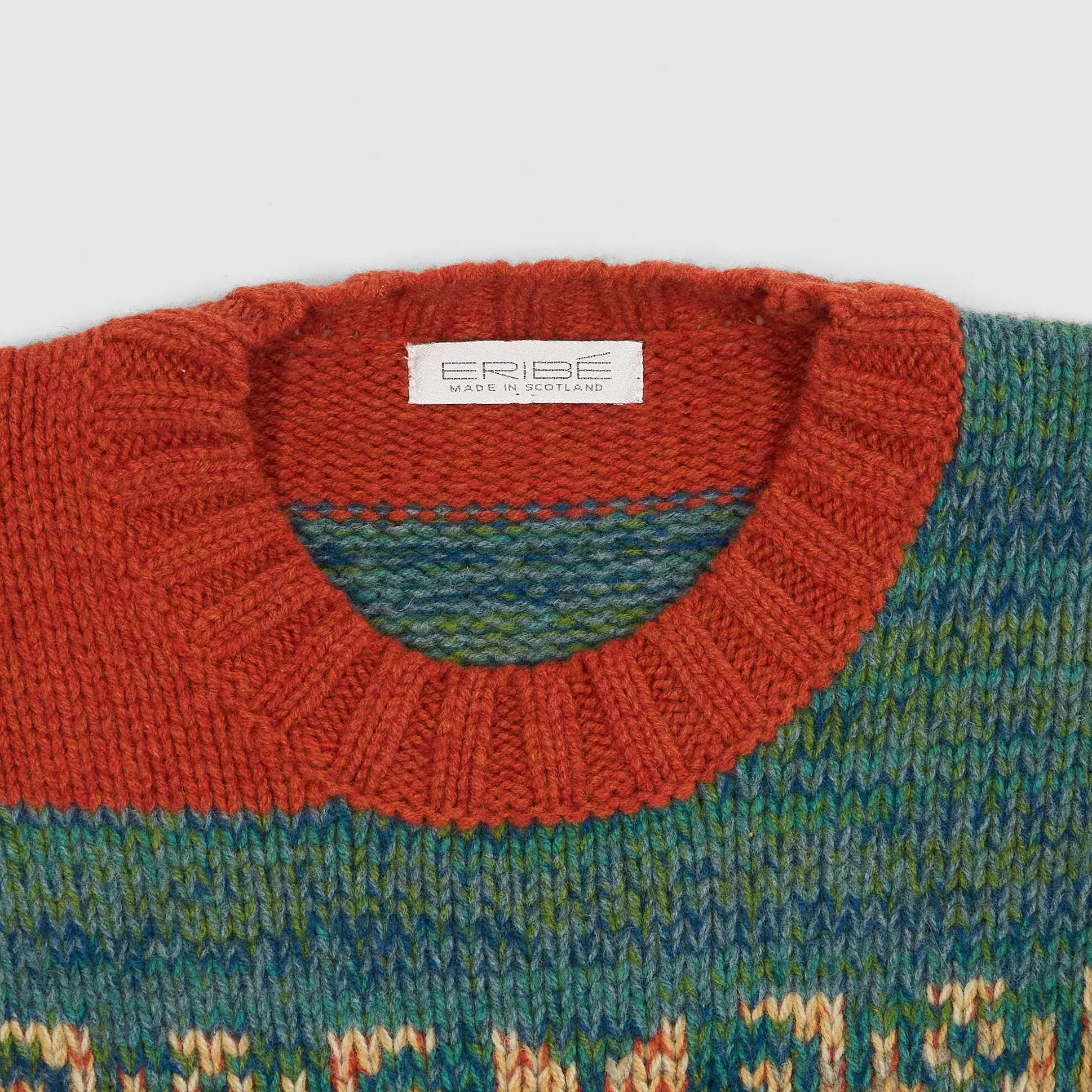 Eribé Knitwear  Crew-Neck Patterned Knitted Pullover