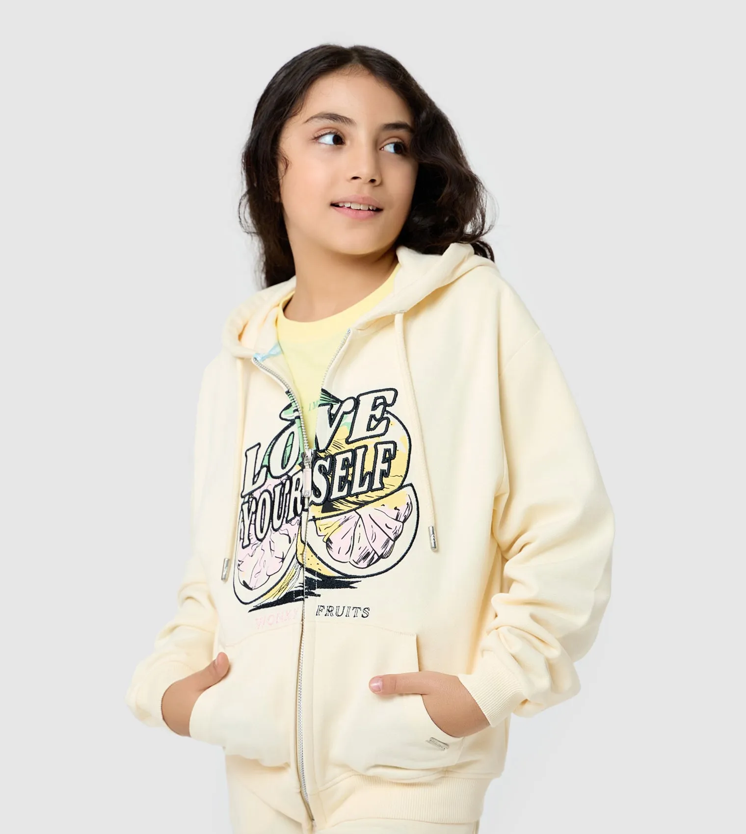 F5 Oversized Zip-Up Hoodie - Girls