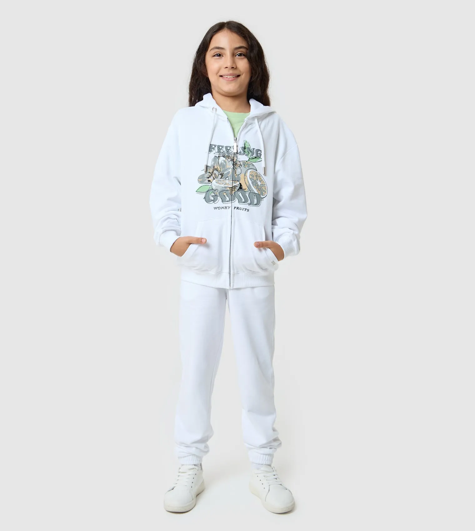 F5 Oversized Zip-Up Hoodie - Girls