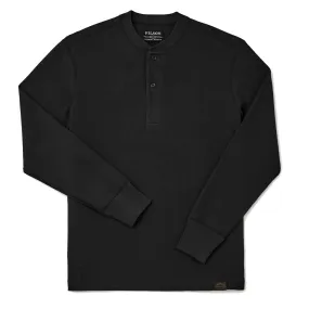 Filson Waffle Knit Henley L/S Top Faded Black