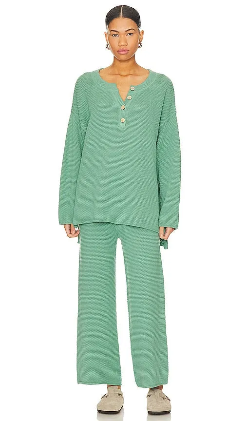 Free People Hailey Set in Teal