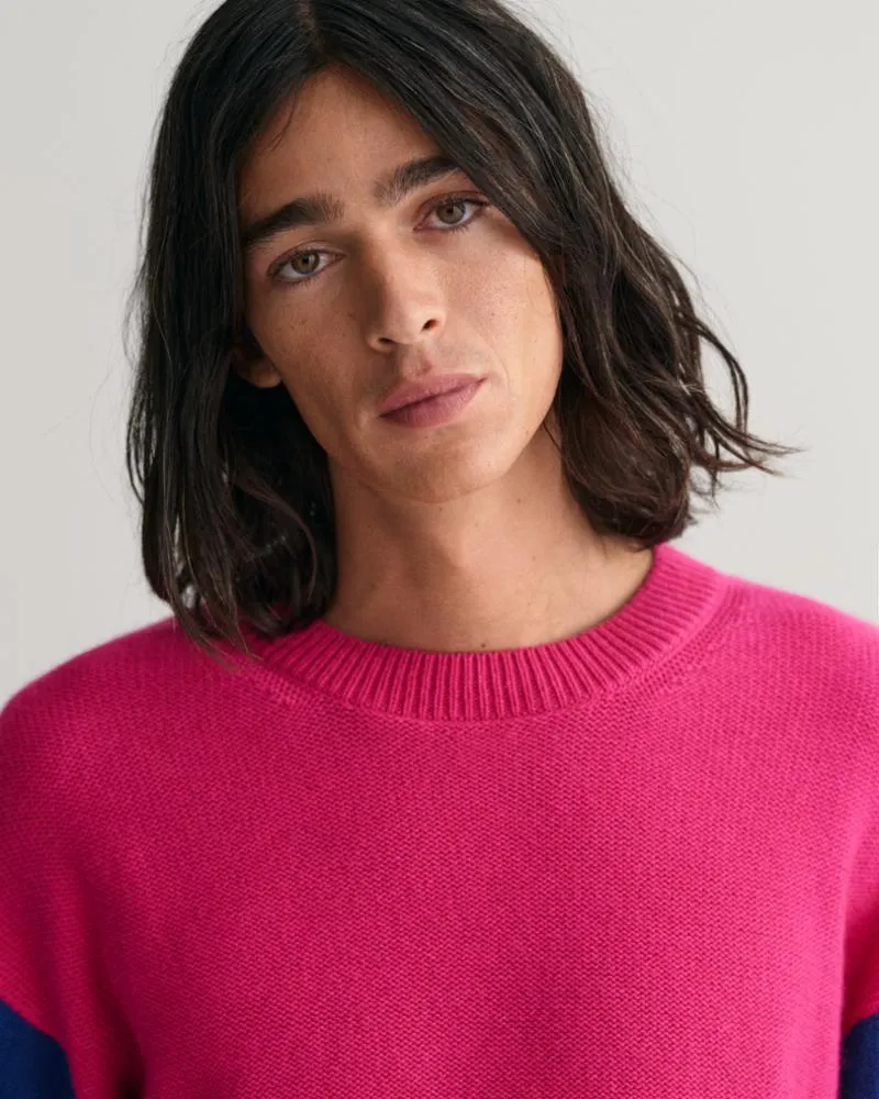 Gant Apparel Mens DEGRADE STRIPE C-NECK 675/HYPER PINK