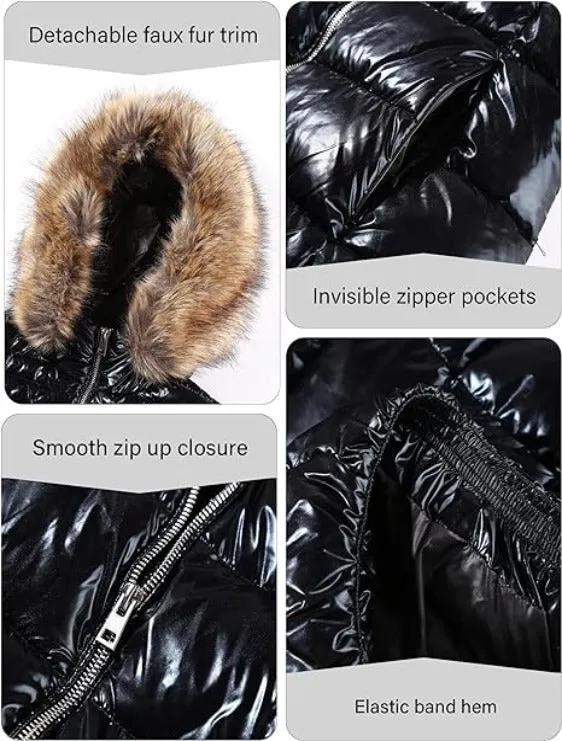 Giolshon Women Lightweight Puffer Jacket, Winter Coats Warm Quilted Coat