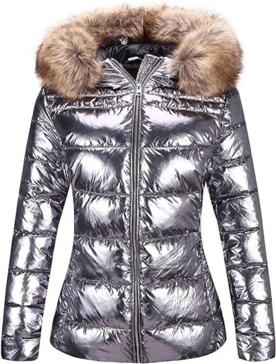 Giolshon Women Lightweight Puffer Jacket, Winter Coats Warm Quilted Coat