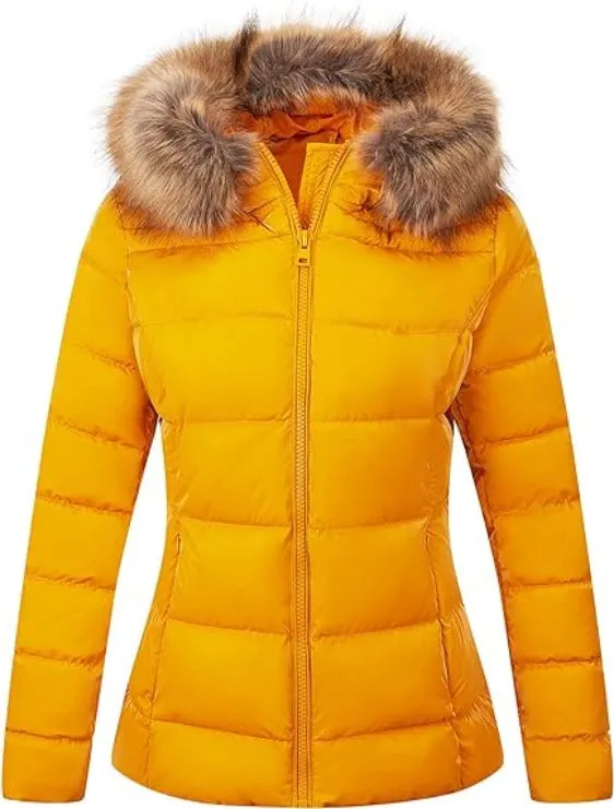 Giolshon Women Lightweight Puffer Jacket, Winter Coats Warm Quilted Coat