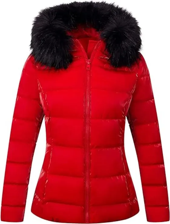 Giolshon Women Lightweight Puffer Jacket, Winter Coats Warm Quilted Coat