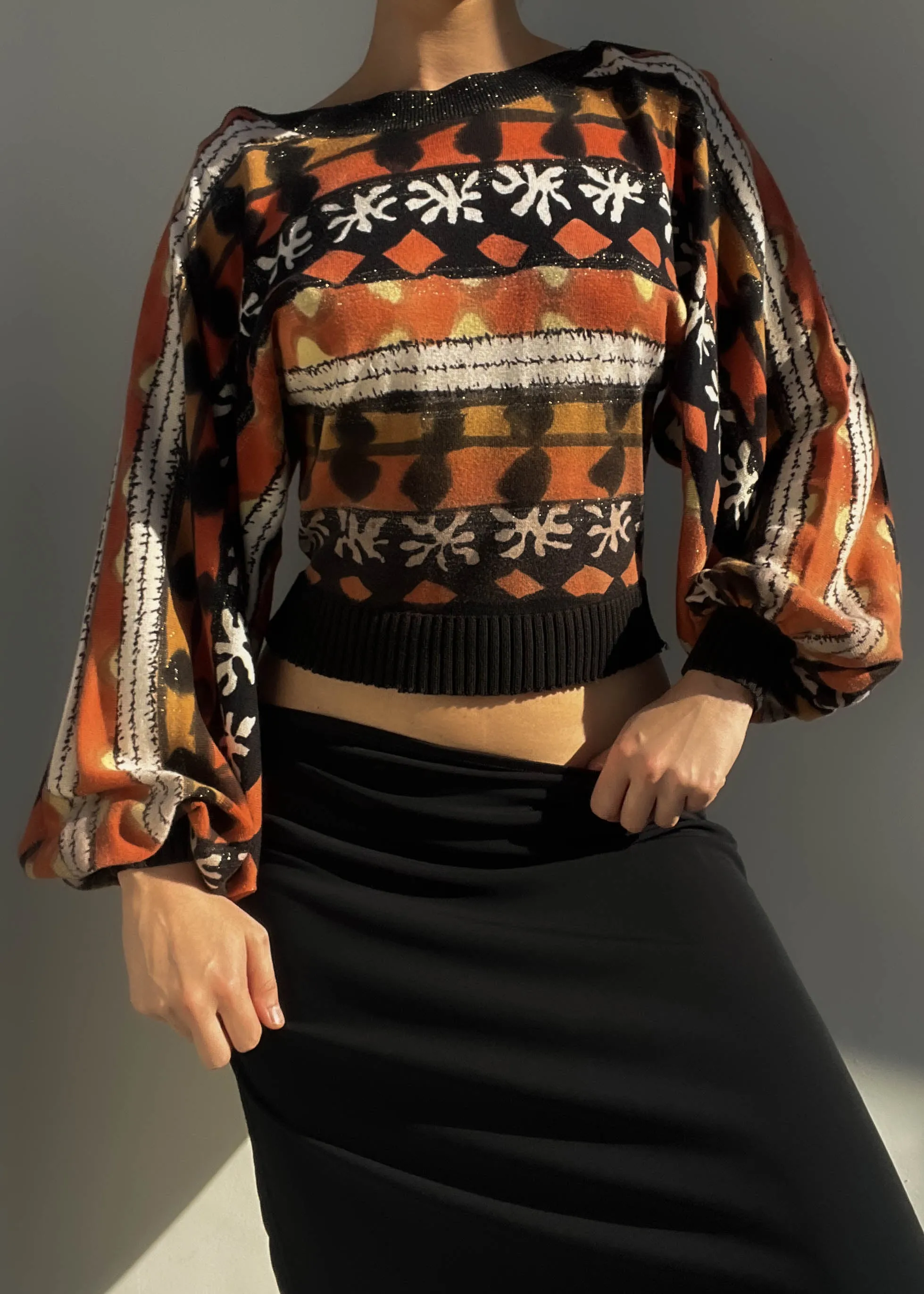 Gloria Y2k Patterned Knit (S-M)
