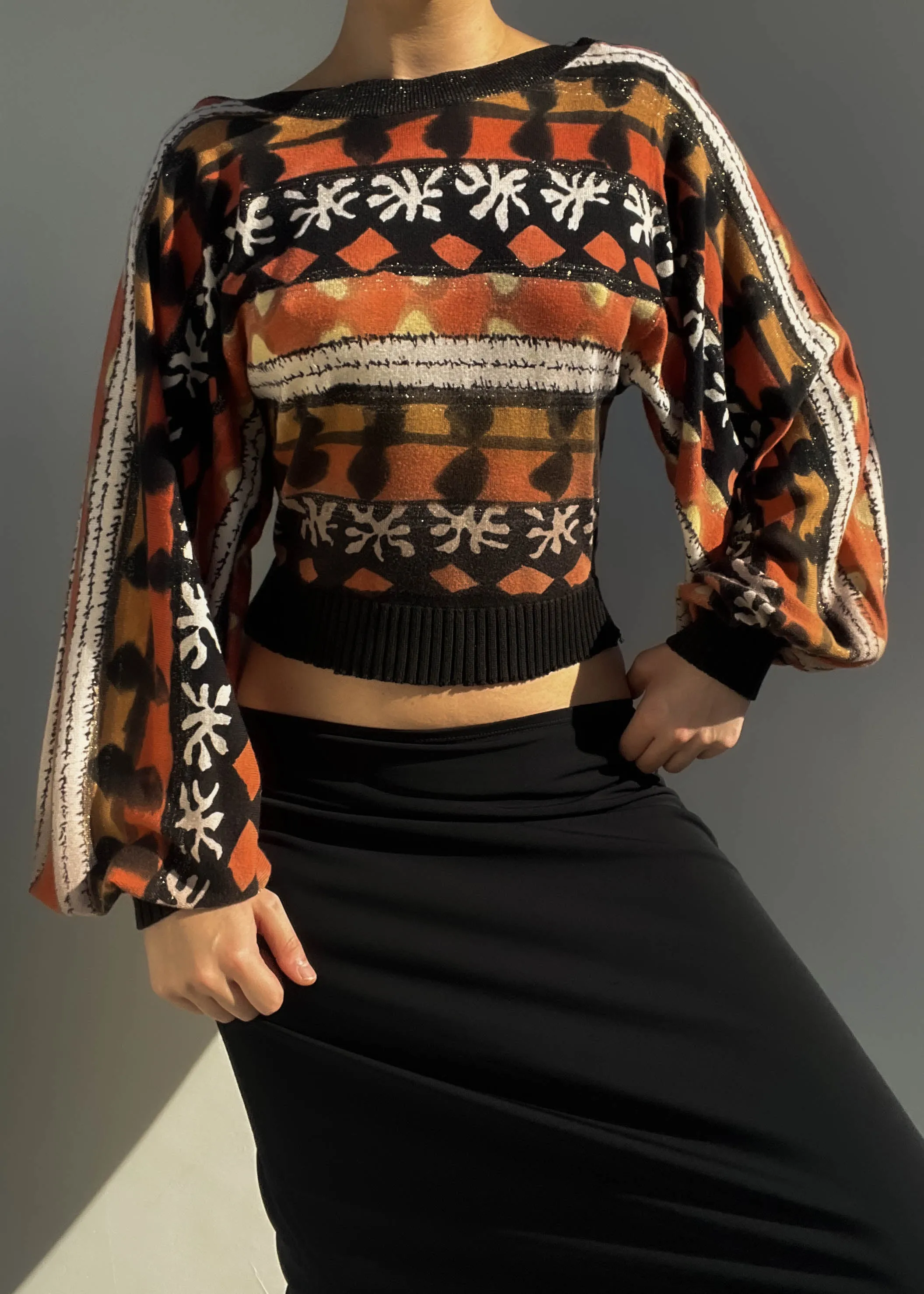 Gloria Y2k Patterned Knit (S-M)