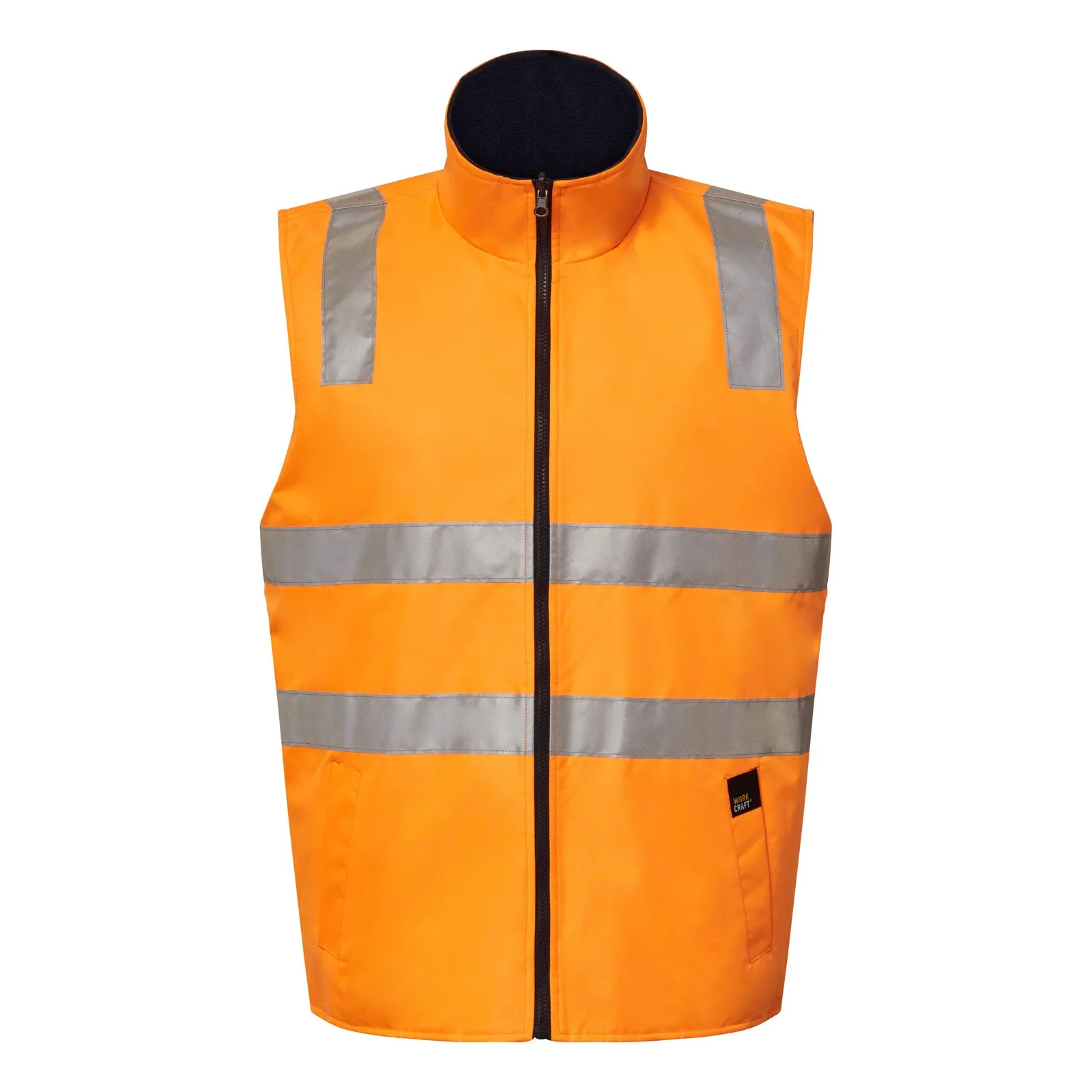 Hi Vis Vic Rail Reversible Fleece Vest with Reflective Tape (NC-WW9021)