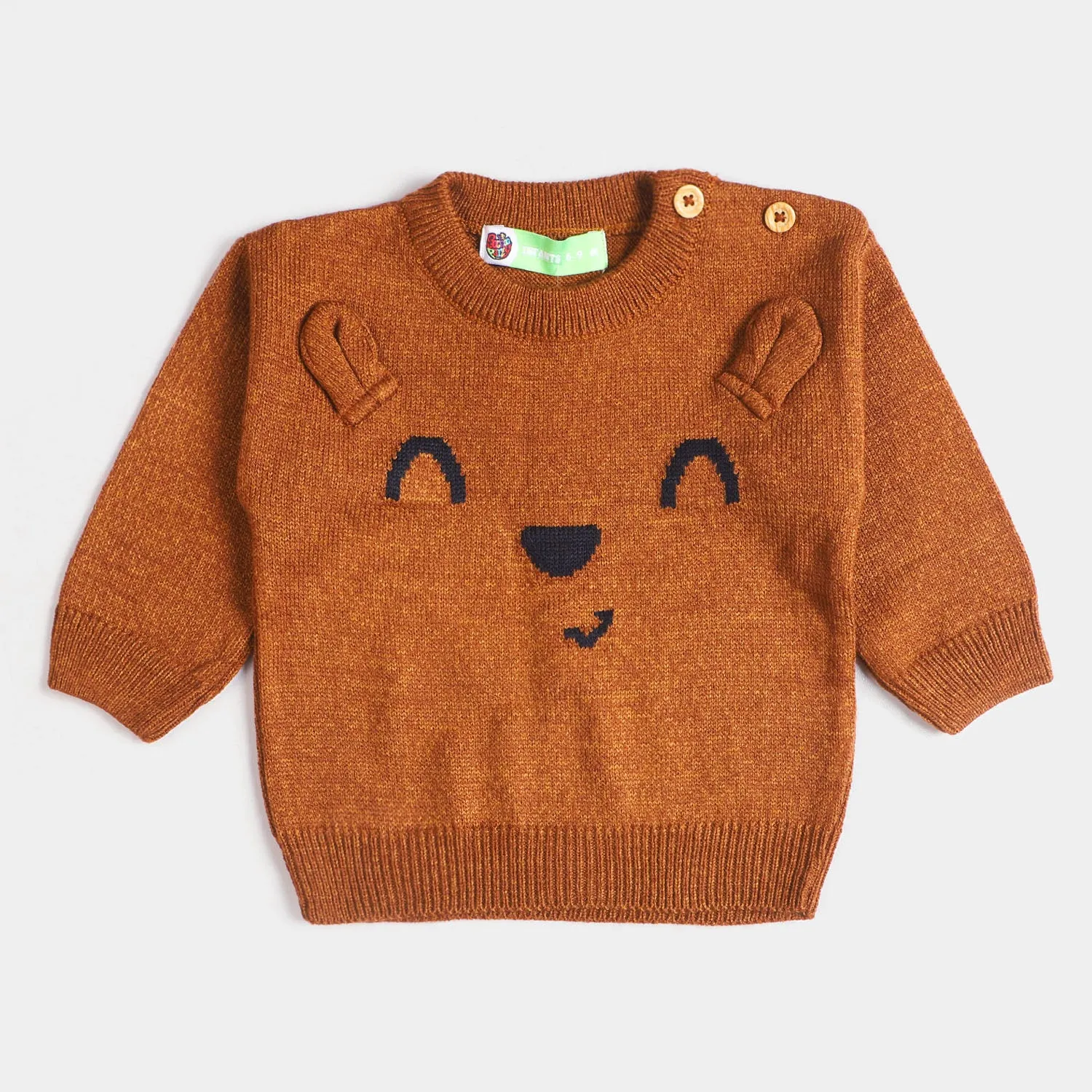 Infant Boys Knitted 2Pcs Suit - Brown