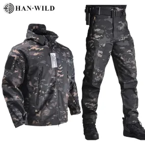 Jackets Pants Soft Shell Clothes Tactical Suits Waterproof Men Flight Pilot Set Military Field
