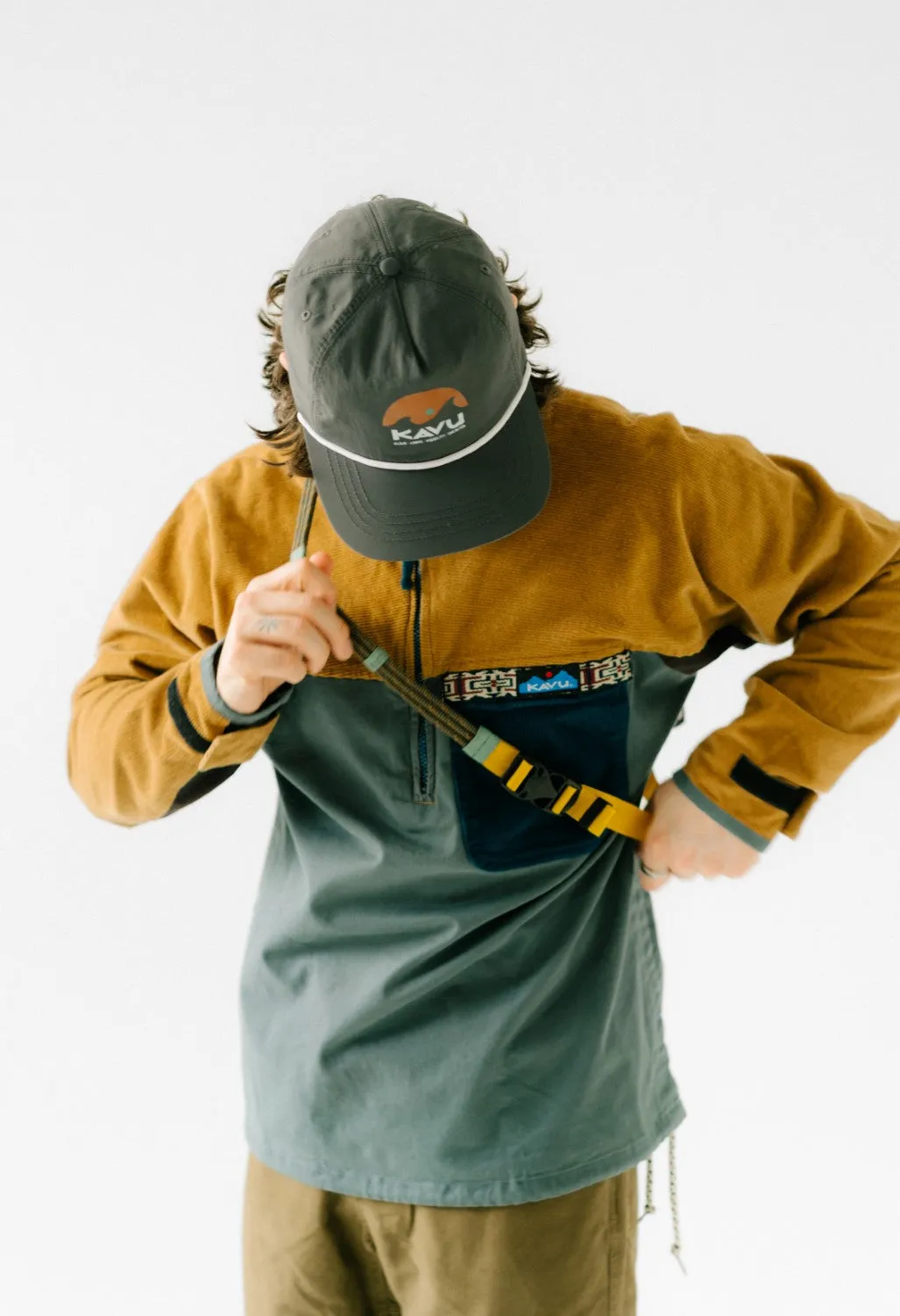 KAVU Men's Throwshirt Flex Half Zip Jacket - Bend Blend
