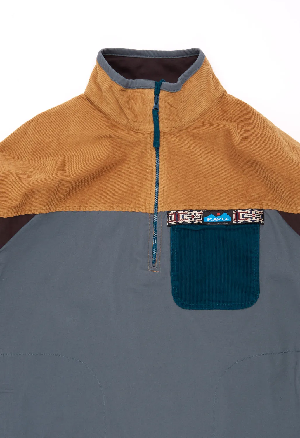 KAVU Men's Throwshirt Flex Half Zip Jacket - Bend Blend