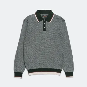 Knit Polo Collar Line - Green