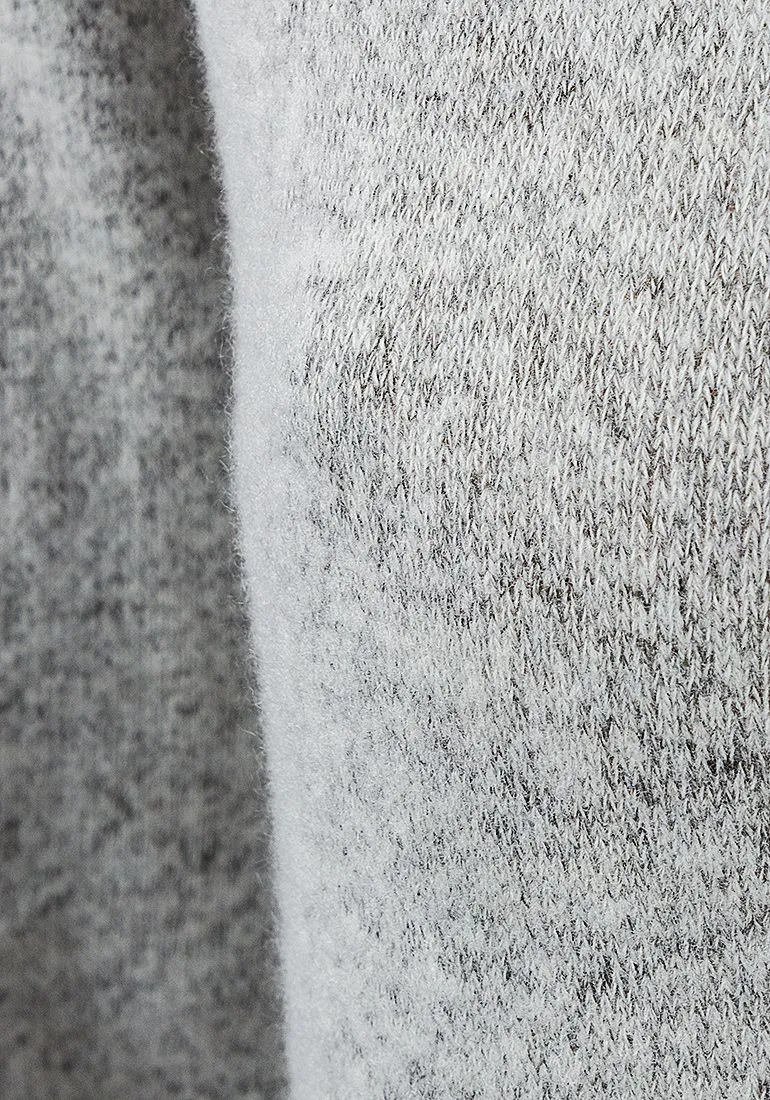 Ladies Grey Roll Polo Neck Soft Fleece Long Sleeve Jumper Dress