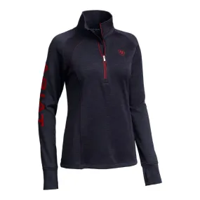 Ladies Tek Team 1/2 Zip Sweatshirt in Navy Heather
