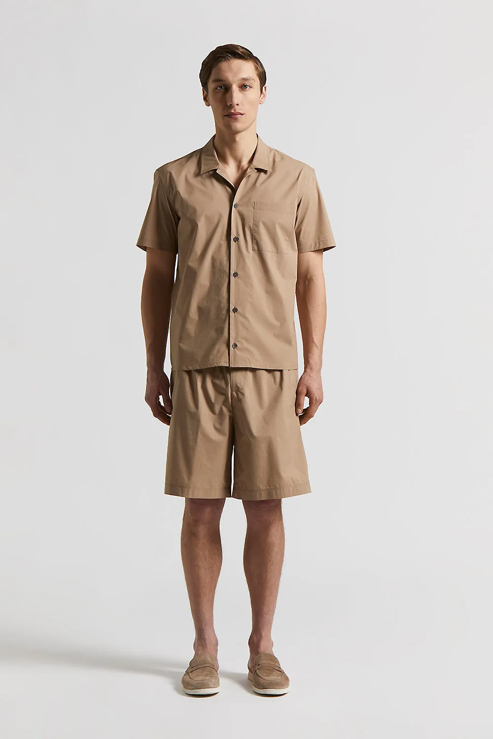 Lightweight stretch cotton shorts