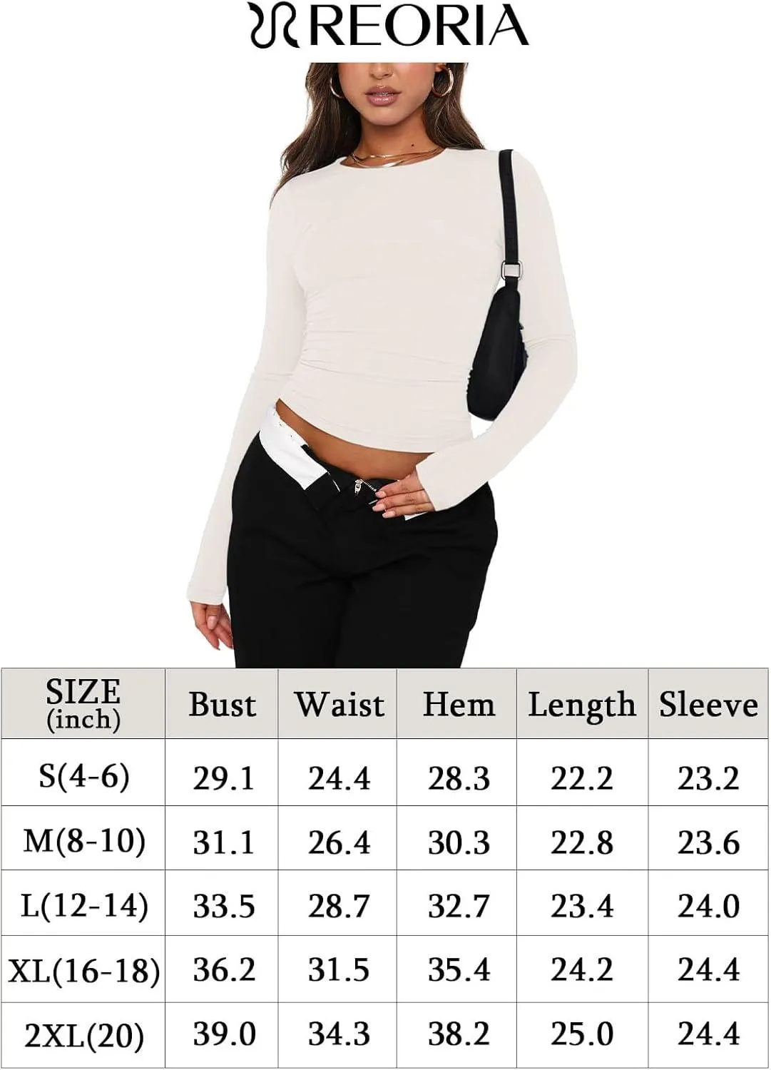 Long Sleeve Crew Neck Layering Basic Tee Going Out Tops