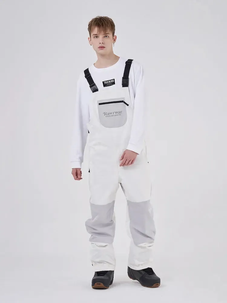 Men Insulated Snow Snowboard Bibs Colorblock