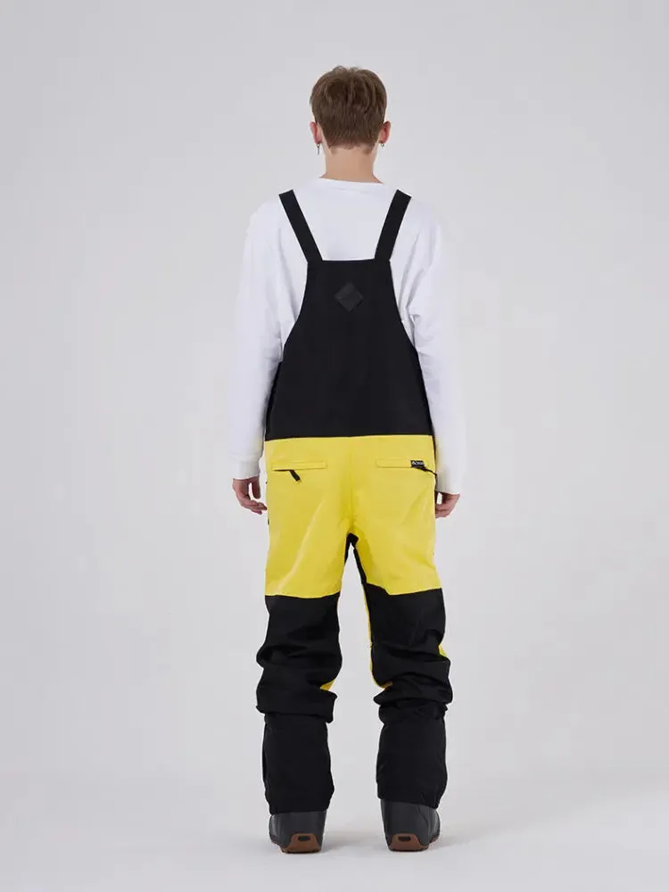 Men Insulated Snow Snowboard Bibs Colorblock