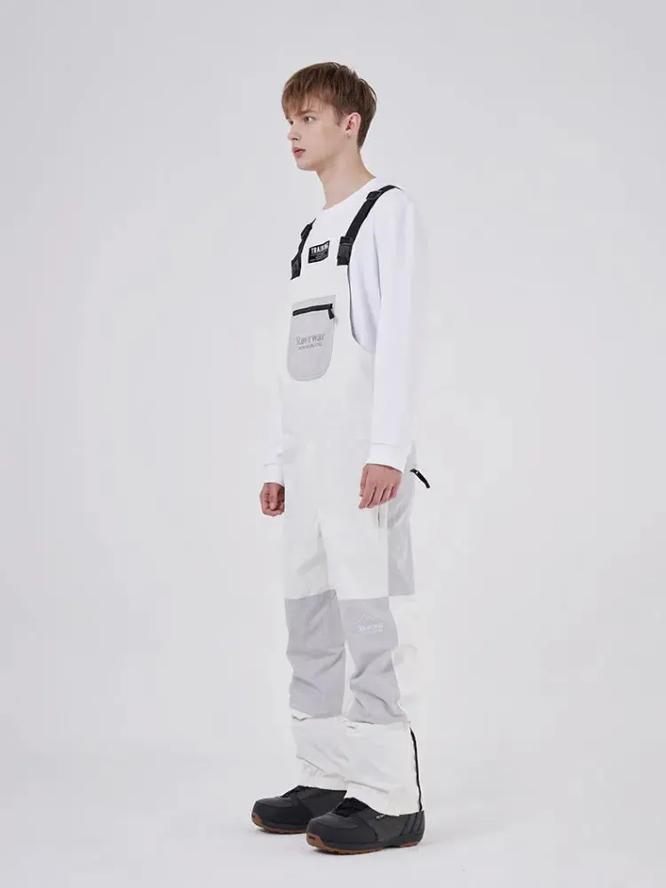 Men Insulated Snow Snowboard Bibs Colorblock