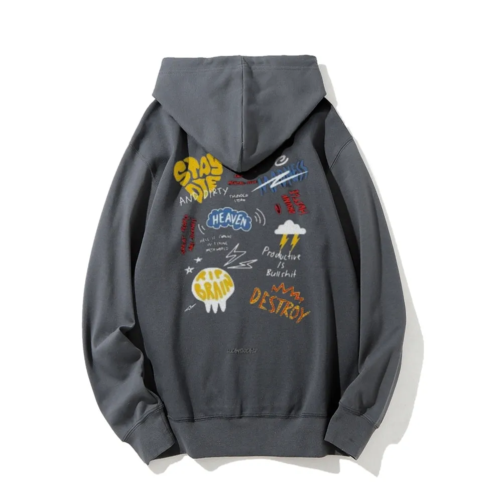 Mens Cute Cartoon Graphic Hoodies