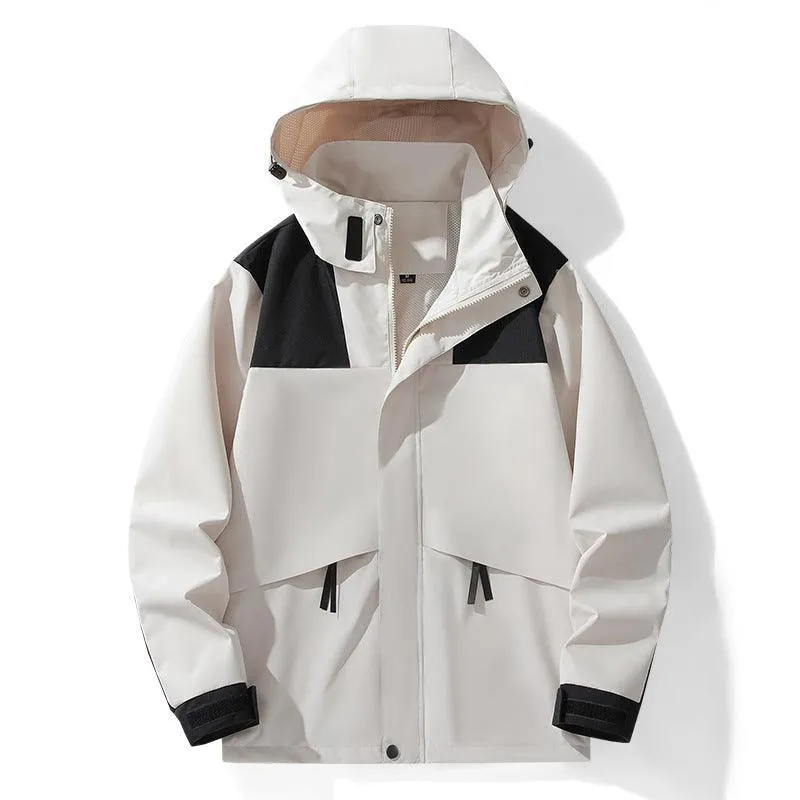 Men's Outdoor Waterproof Windproof Sports Jacket - Hooded