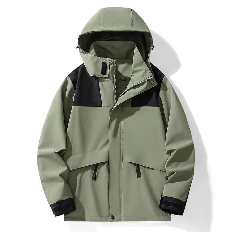 Men's Outdoor Waterproof Windproof Sports Jacket - Hooded
