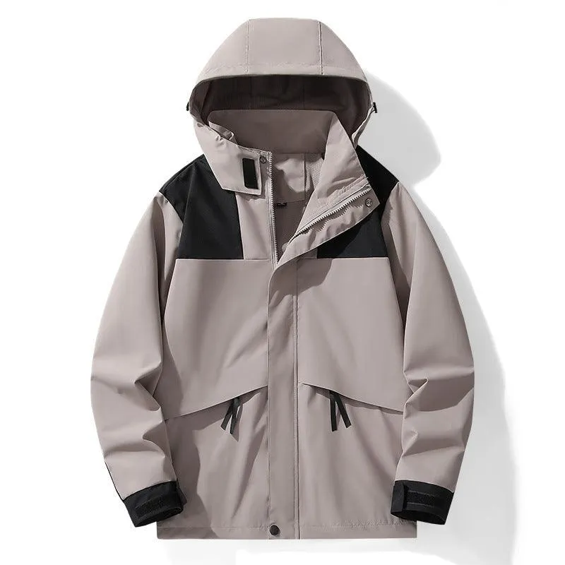 Men's Outdoor Waterproof Windproof Sports Jacket - Hooded