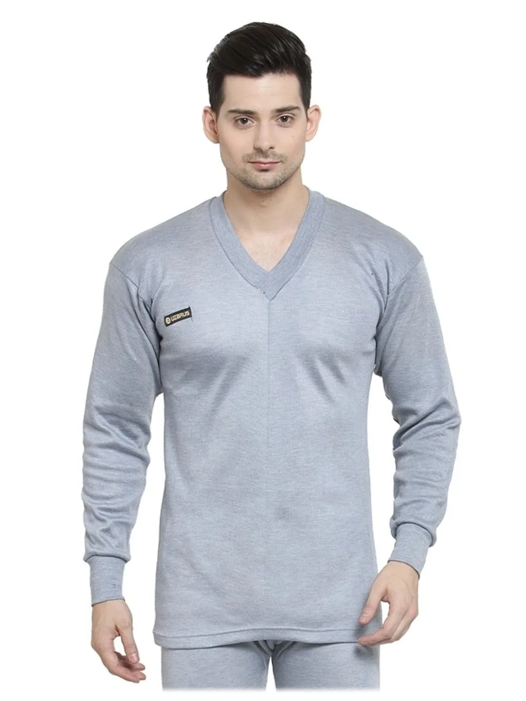 MEN'S SOLID V-NECK THERMAL TOP
