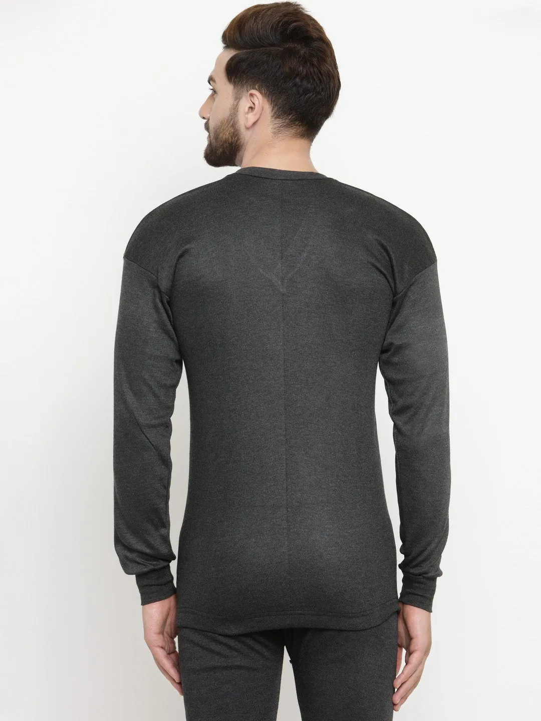 MEN'S SOLID V-NECK THERMAL TOP