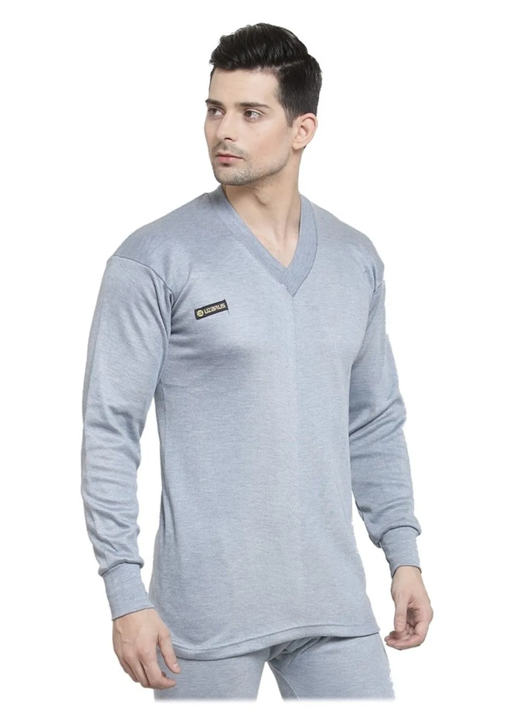 MEN'S SOLID V-NECK THERMAL TOP