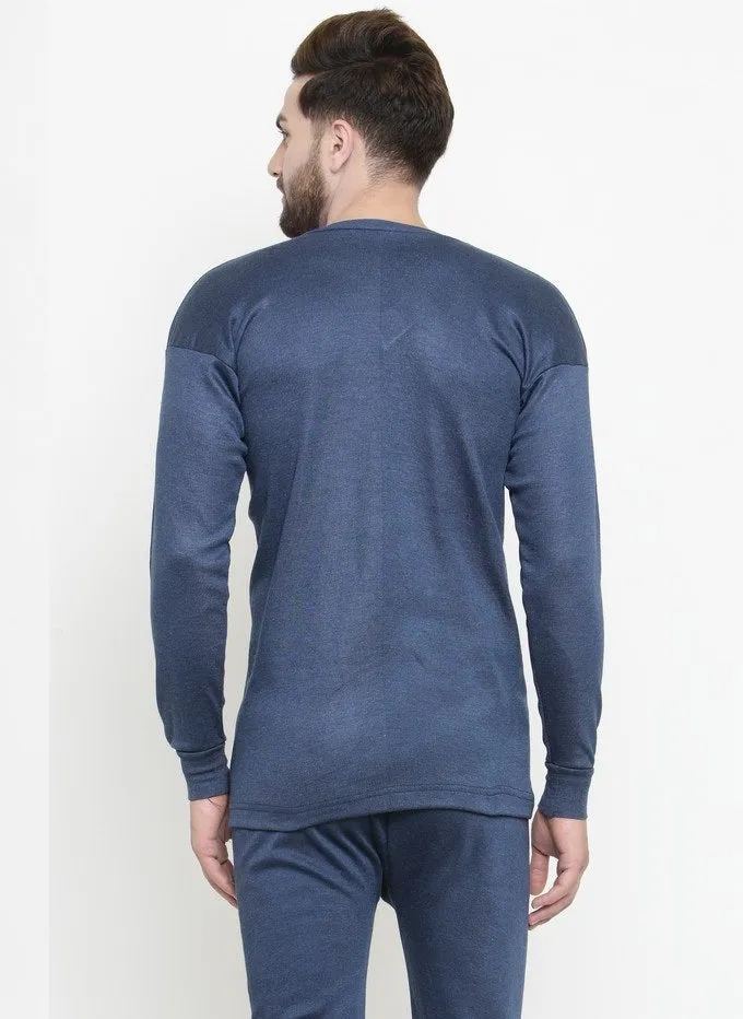MEN'S SOLID V-NECK THERMAL TOP