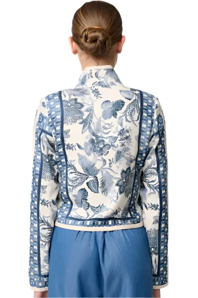 ONCE WAS DELRAY JACKET - INK FLE' & CAYMAN STRIPE