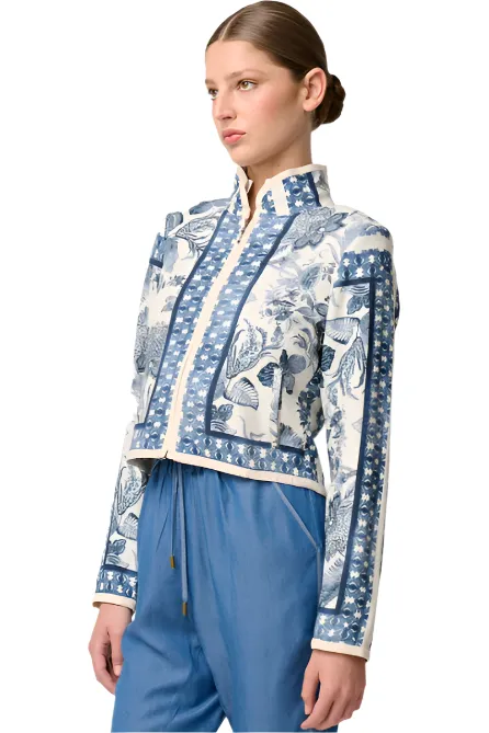 ONCE WAS DELRAY JACKET - INK FLE' & CAYMAN STRIPE
