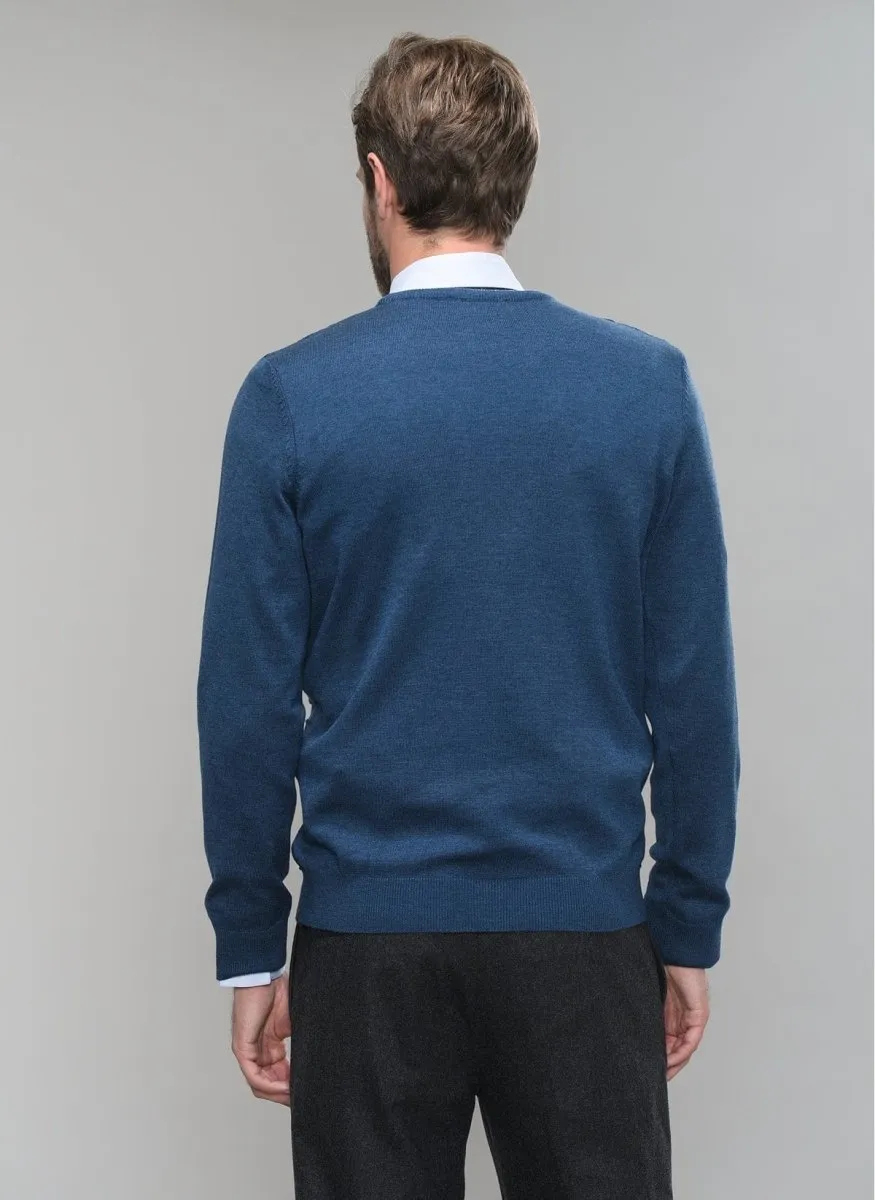 Patterned-Front Sweater