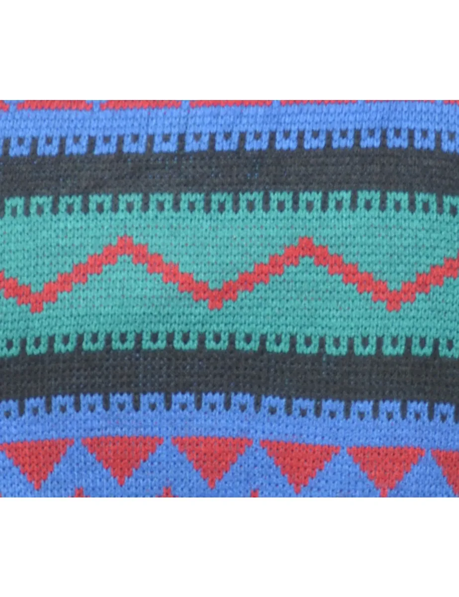 Patterned Multi-colour Jumper - M