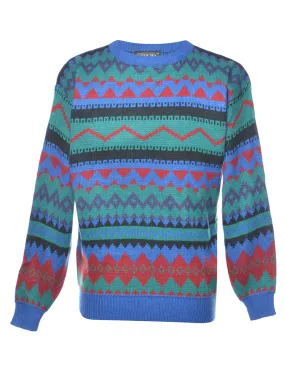 Patterned Multi-colour Jumper - M