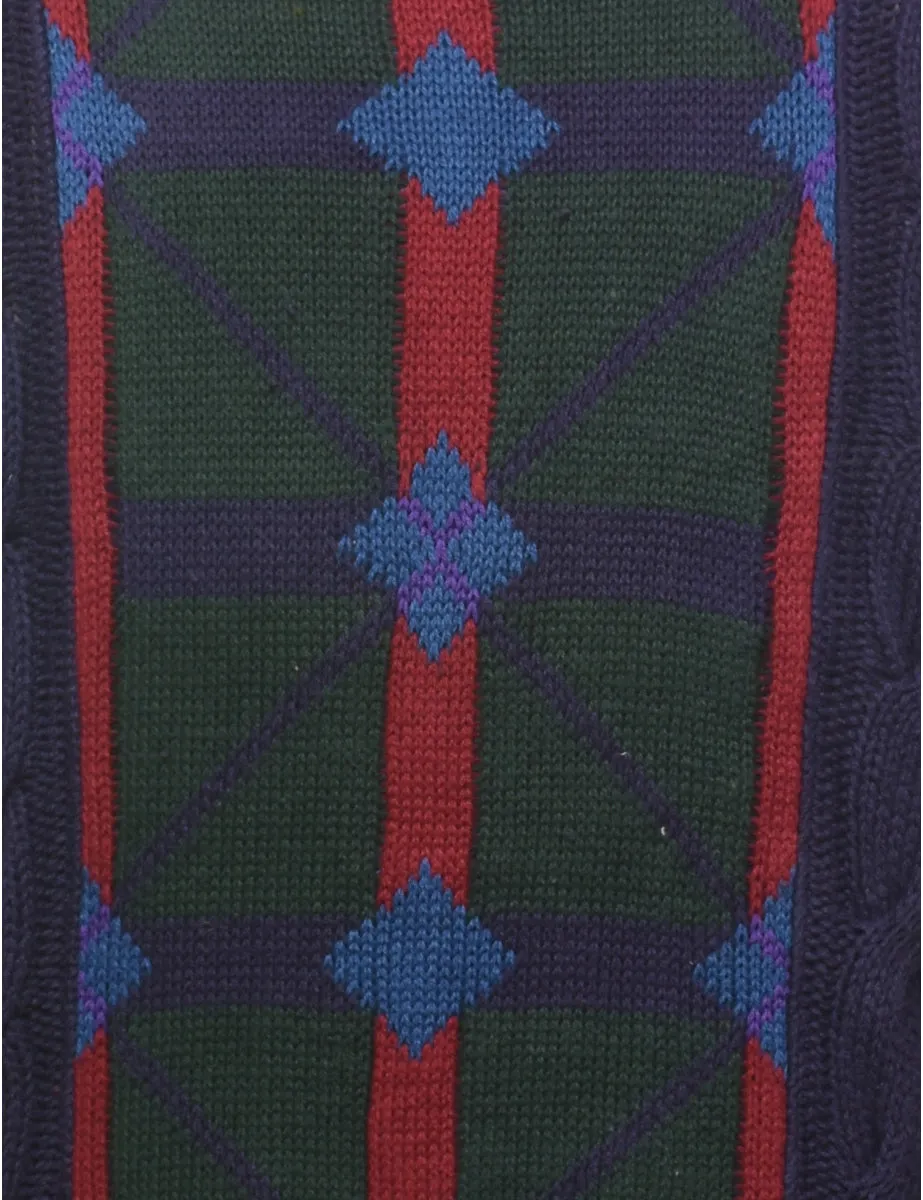 Pendleton LOBO Multi-Colour Patterned Round Neck Jumper - XL