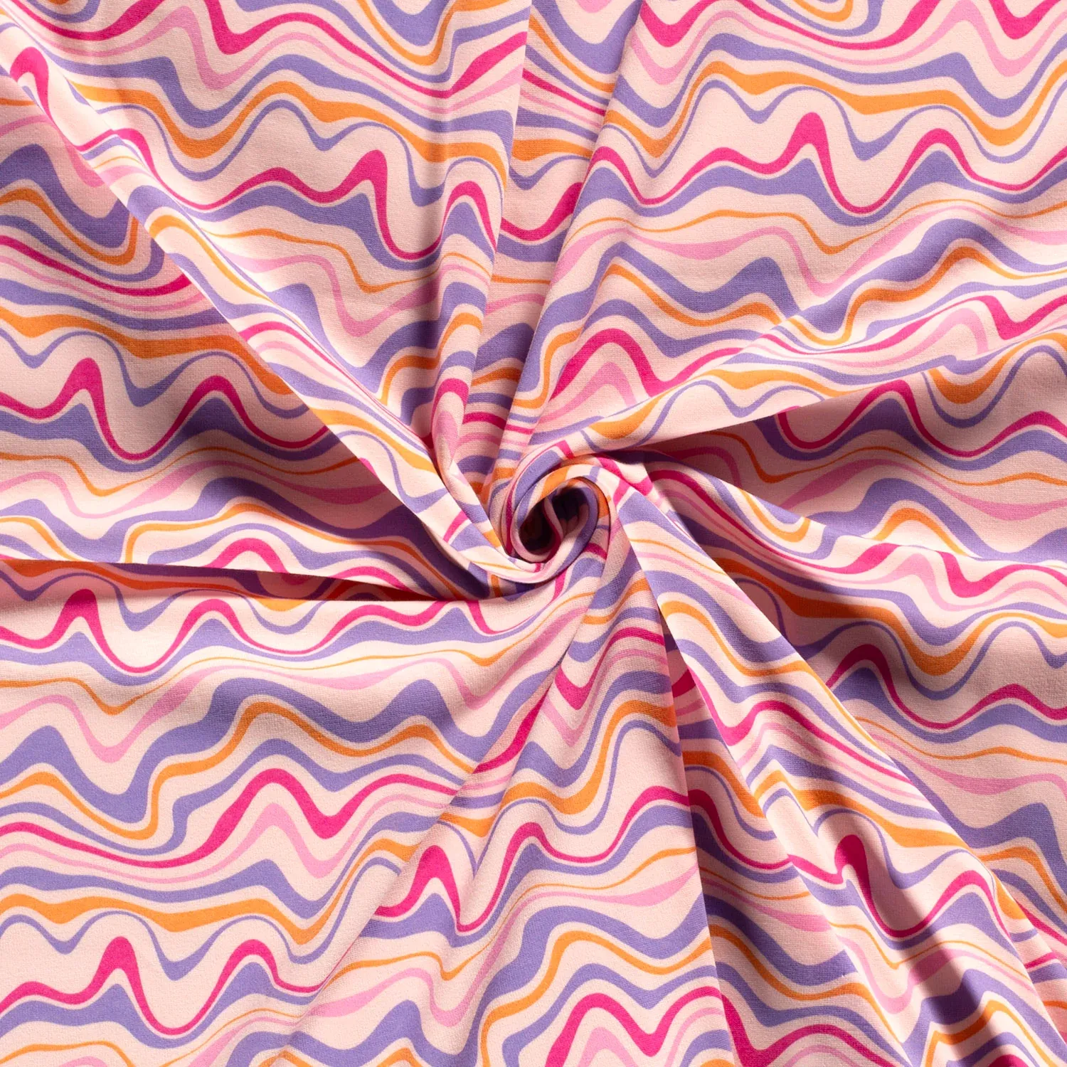PINK WAVEY STRIPES ALPINE FLEECE PER METRE SALE