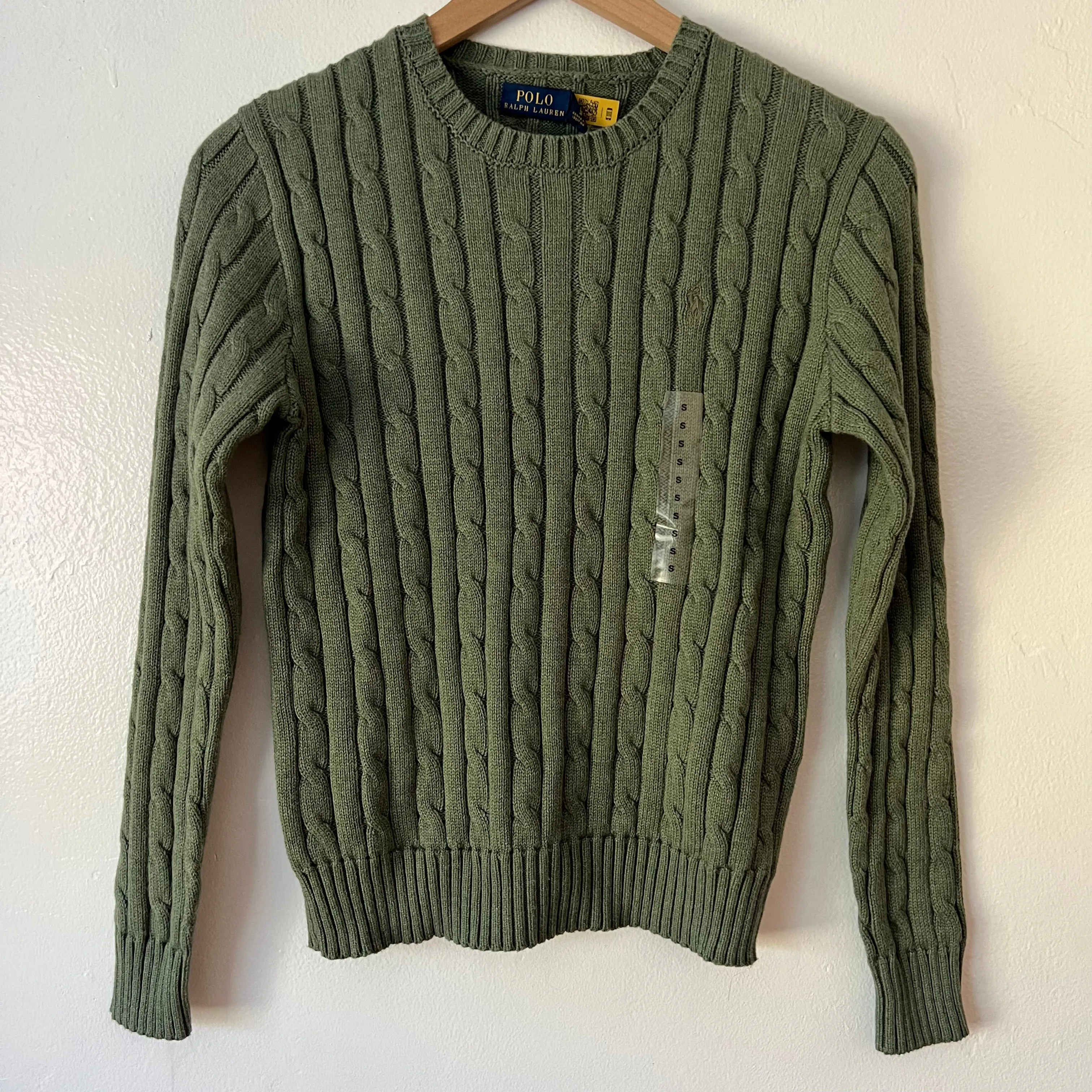 Polo Ralph Lauren Cable-Knit Cotton Crewneck Sweater