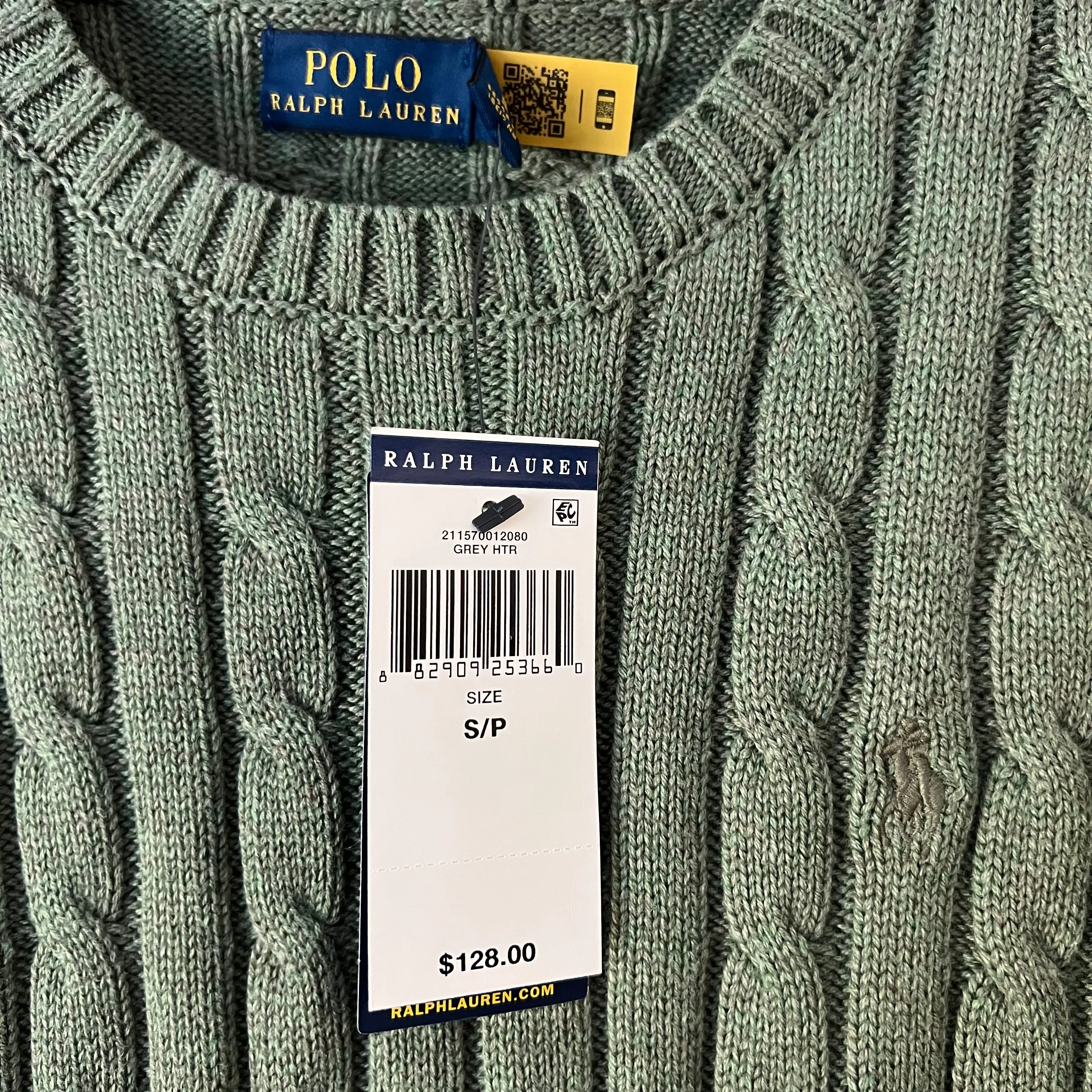 Polo Ralph Lauren Cable-Knit Cotton Crewneck Sweater