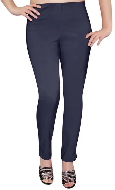 Pull On Straight Stretch Elasticated Trousers