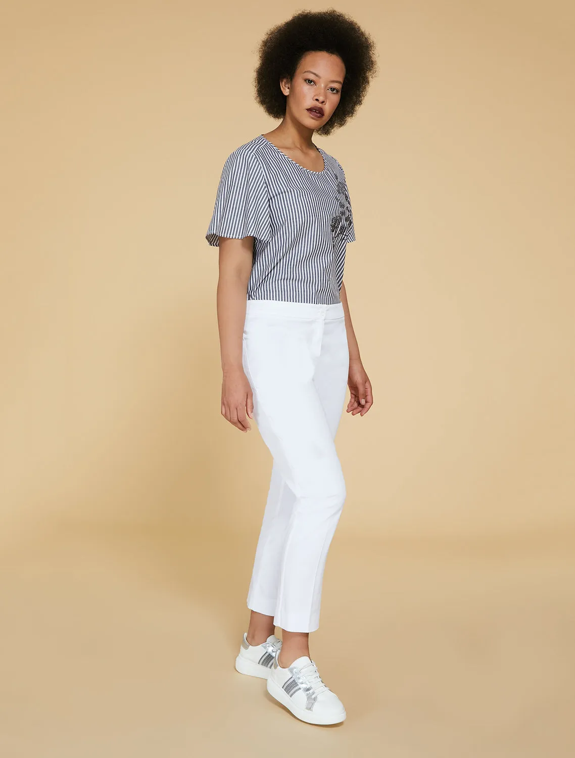 RETTA STRETCH SATIN TROUSERS