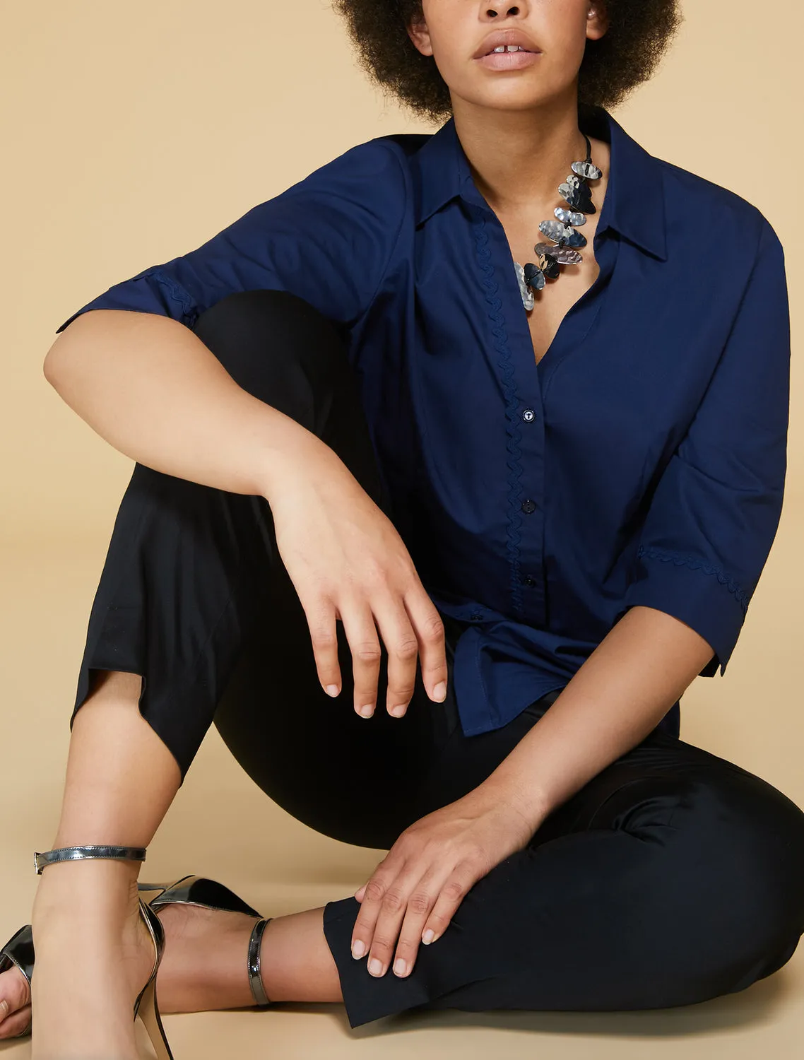 RETTA STRETCH SATIN TROUSERS