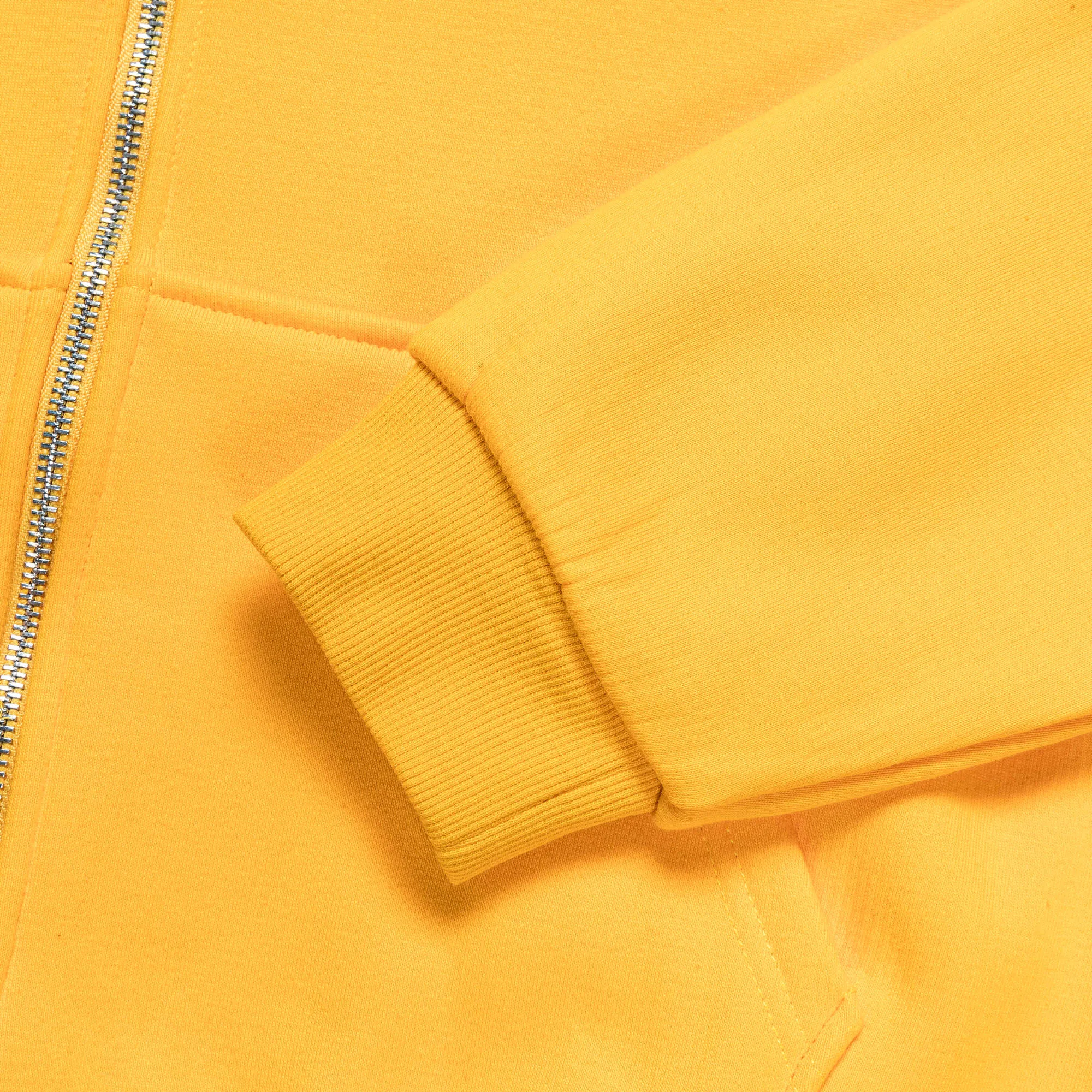 Reversible Zip-Up Hood - Yellow/Cream Waffle