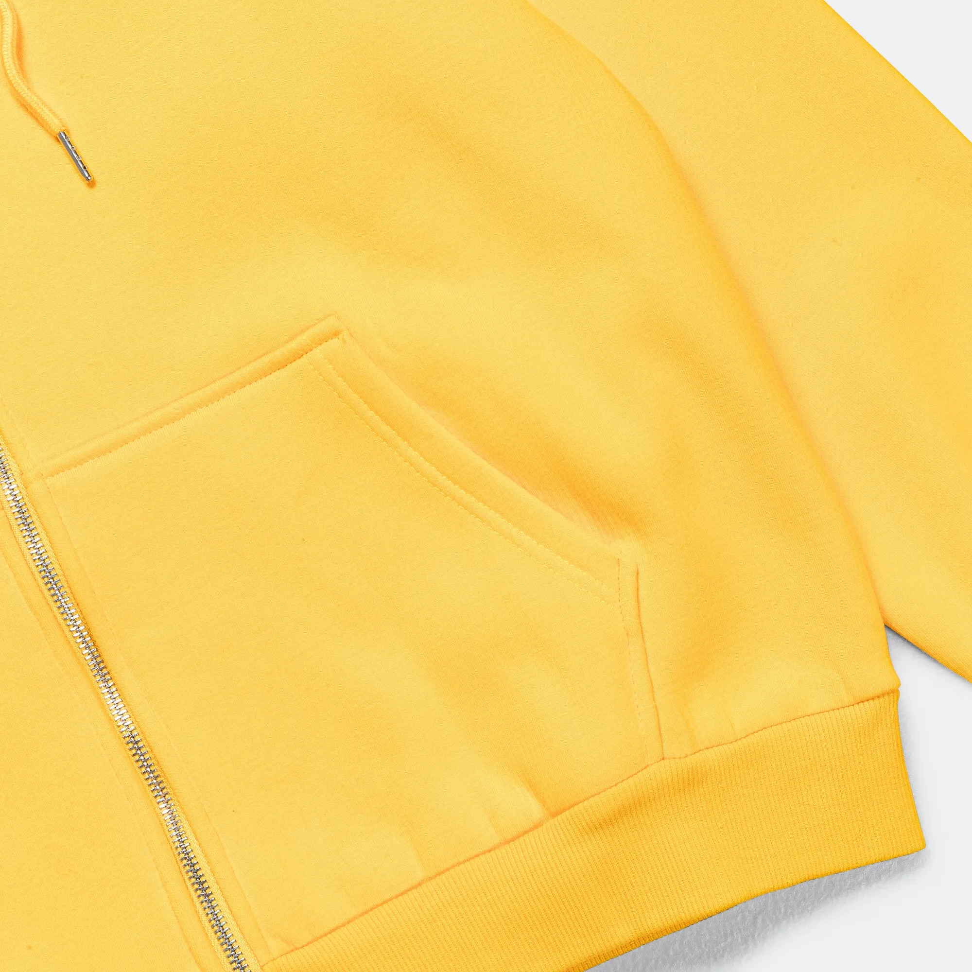 Reversible Zip-Up Hood - Yellow/Cream Waffle