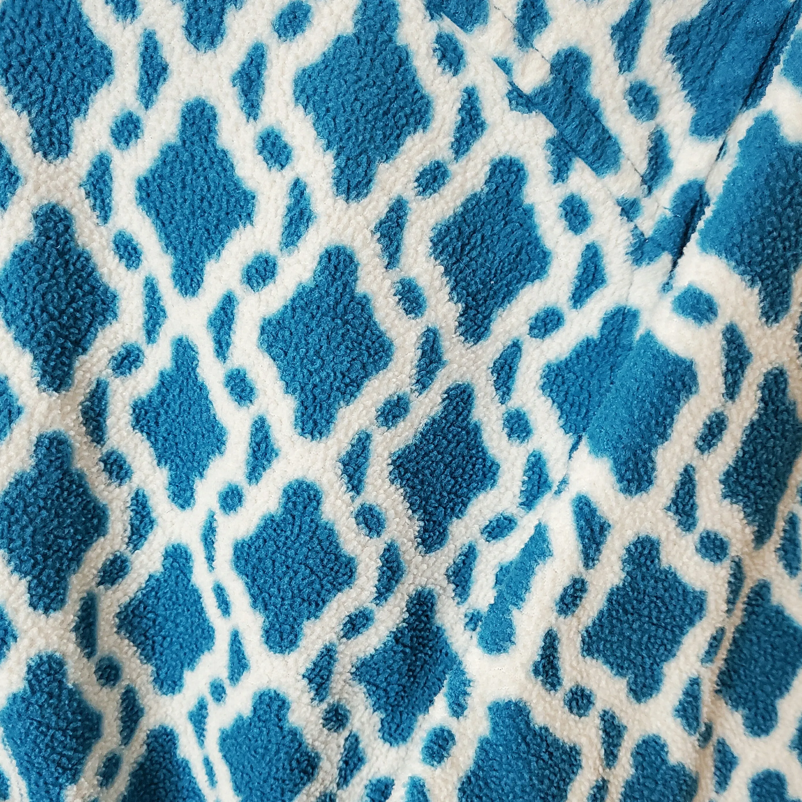 Reworked Funky Pattern Crop Fleece | Size 10