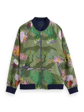 Scotch and Soda Printed Reversible Bomber - Navy Blue