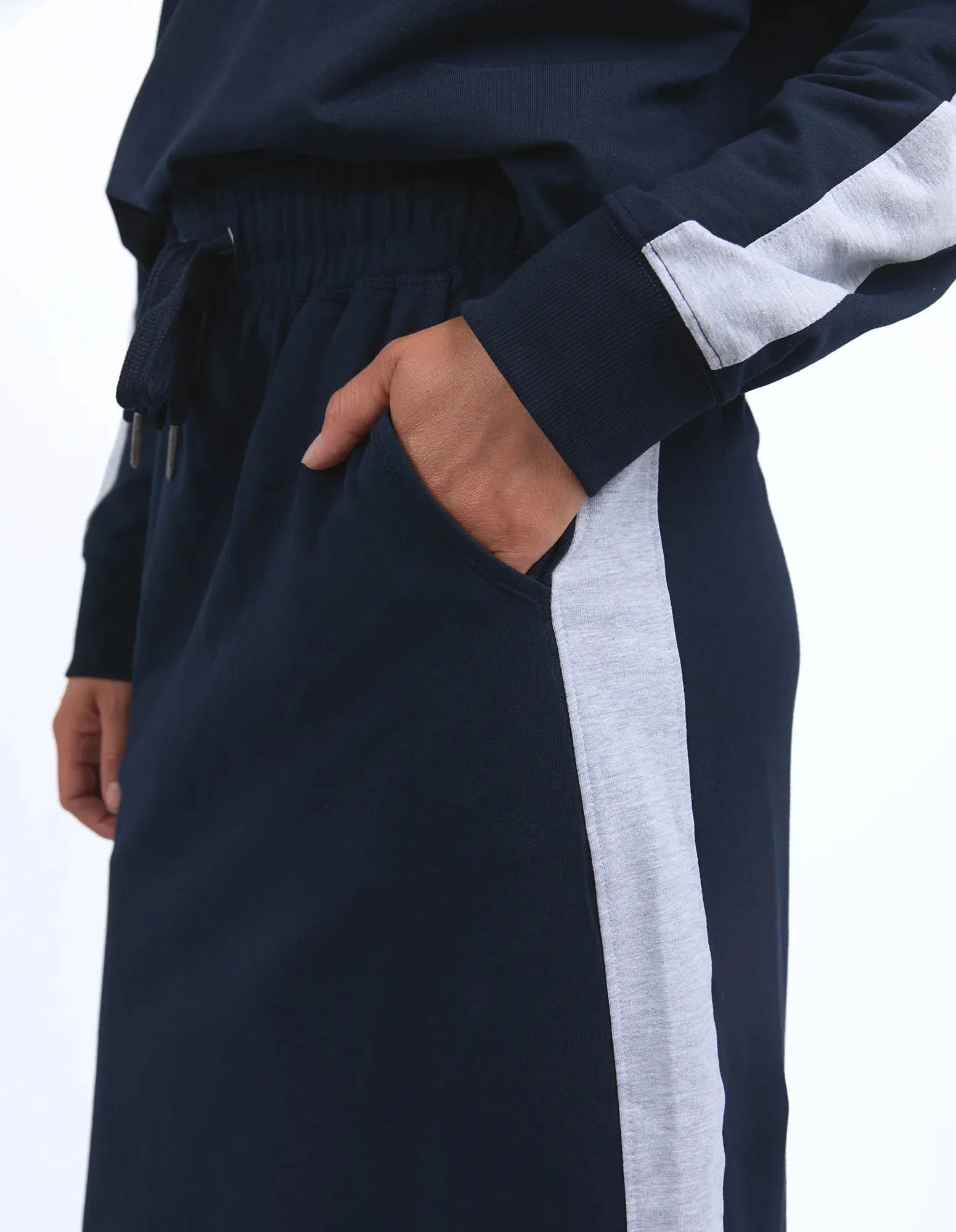 Sloan Fleece Skirt- Navy (Plus Size)